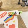 Horquilla de bocadillo de Sanrio de dibujos animados con forma de corazón, linda perrita KT Yugui, estudiante, niña, tocado japonés y coreano con clip lateral