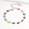 Pulseira de olho de cor boêmia Pulseira de olho de diabo Moda feminina Personalidade Retro Cross-border Novos acessórios de aço de titânio