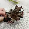 Pin de Pato Floral de Gama Alta, Estilo Coreano, Simple y Elegante, Pasador Versátil con Pedrería, Dulce Accesorio para el Cabello para Madres, Pin de Tres Puntas para Mujeres