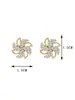 Pendientes de Aguja de Plata S925 Douyin para Mujer, Nuevos Pendientes de Molinillo Pequeño Giratorios, Pendientes Sencillos de Yiwu de Lujo Ligero con Diamantes Completos