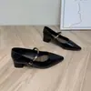 Zapatos de Salón de Punta Fina Estilo Francés para Mujer, Nuevos Zapatos Mary Jane de Tacón Bajo Otoño 2026, Zapatos de Viaje Estilo Francés para Combinar con Faldas, Zapatos de Boca Baja para Mujer