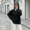 Chamarra con Sudadera Miyake para Mujer 2026 Otoño Invierno Nueva Llegada Cremallera Solapa Jersey Holgada Casual Versátil Top Grueso
