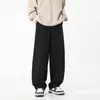 Pantalones de Pierna Recta con Empalme Dividido y Cuchillo Curvo Personalizados para Hombre, Textura de Primavera, Algodón Puro, Pantalones Largos, Pantalones de Trabajo Casuales