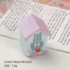 Acessórios de Resina DIY Desenho Animado, Casa 3D com Glitter, Presilhas de Cabelo com Cola de Creme, Fivelas de Sapato, Chaveiros, Pingentes e Decorações