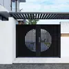 Puerta de casa autosuficiente rural aleación de aluminio puerta de patio puerta de hierro exterior villa patio acero inoxidable arte de aluminio en la flor