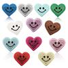 Parche de emoticono Gyppup de 12 colores, bordado por computadora, parche de tela bordado con amor, parche decorativo para bolso, parche bordado