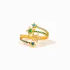 Anillo de Gipsófila Ins Celebridad de Internet Japonesa y Coreana Estilo de Lujo Accesible Anillo Abierto Femenino Dulce Colorido Meteoro Anillo que No se Desvanece