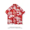 Cuello de solapa 2026 Estilo nuevo Camisa floral para hombre Estilo coreano Holgada Moda Estampada Estilo playero Casual Camisa de manga corta Exportación