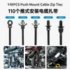 Adequado para Abraçadeiras de Nylon para Carro Jeep Wrangler, Tiras de Cabo Autotravantes, Fixação de Chicote Elétrico do Compartimento do Motor, Uso Automotivo