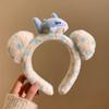 Faixa de Cabelo de Pelúcia para Lavar o Rosto e Maquiagem, Orelhas de Gato e Urso Fofas de Desenho Animado, Acessórios de Cabelo Femininos de Desenho Animado com Estampa de Leopardo, Novos Acessórios de Cabeça