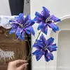 Flor Artificial Retrô Pintura a Óleo 3D Lírio Pequeno Azul e Roxo Lírio de Casamento Flor Artificial Adereços de Fotografia Móveis para Casa
