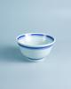 Tigela de cerâmica azul escuro com linha linha tigela invertida porcelana de hotel tigela de arroz tigela de macarrão tigela de sopa