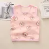 Chaleco Caliente para Niños, Chaleco Forrado de Felpa para Niños, Estilo Otoño e Invierno, Ropa Exterior de Dibujos Animados para Niños Pequeños y Medianos, Camiseta Básica de Cuello Redondo para Estudiantes