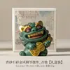 Leão de Pedra Chinês Atrai-Fortuna Decoração Fofa de Mesa Criativa para Casa Karaoke Guitarra Animal de Estimação de Chá Ornamento