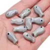 Lindas y Versátiles Cuentas Sueltas de Cerámica de Doble Cara Pintadas e Impresas de Peces Hechas a Mano para DIY Pulsera Collar Accesorios de Joyería Material