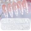 Nuevo Paquete de 12 Lentejuelas para Manicura Blanca Pura Perlada de Alto Brillo Corazón Mariposa Letras Mascota Brillo Decoración para Uñas