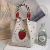 Bolso de Mano Tejido Estilo Nuevo Japonés y Coreano Portátil Trabajo Salida Tote de Gran Capacidad Viaje Diario Bolso Cuadrado Pequeño