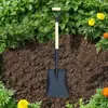 Pá Reforçada de Aço Manganês Pá Agrícola para Exterior Cabeça Quadrada Ferramenta para Cavar Terra para Plantio de Flores Pá Quadrada Doméstica com Cabo de Madeira Pá de Aço