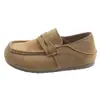 Mocasines para Mujer 2026 Otoño/Invierno Nuevo Modelo Gamuza Retro Suela Suave Cómodos Punta Redonda Sin Cordones Casuales Zapatos de Mujer