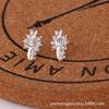 Brincos de Flores Flash Diamante Pérola Estilo Mercado Noturno Coreano Feminino Amor Geométrico Diamante Joias Brincos