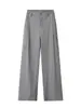 Pantalones Lisos de Color Sólido Estilo Americano con Caída para Hombre, Tendencia Pareja Estilo Retro Callejero Holgados Versátiles de Pierna Ancha