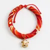 Collar para Gato Estilo Japonés Campana para Gato y Perro Collar para Mascota Grabado para Perro Collar de Cuerda para Gato Diy1 Suministros para Mascotas
