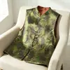 Novo colete jacquard sem mangas de dupla face para primavera e outono, top de corte solto estilo chinês, elegante e estiloso
