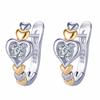 Desejo comércio exterior best-seller moda amor orelha fivela diamante geométrica coração oco brincos brincos brincos atacado