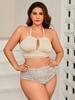 Novo biquíni sexy de duas peças em crochê plus size TK106