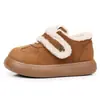 Botas de Nieve de Plataforma Gruesa Estilo Retro Nuevas de Invierno Estilo Casual Cálidas Antideslizantes Hebilla Zapatos Peludos Birkenstock Zapatos para Mujer