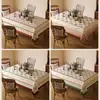 Mantel Estilo Americano, Impermeable, Resistente al Aceite, No Requiere Lavado, Lujo Ligero, Tacto de Alta Gama, Salvamanteles Resistente al Calor, Mantel para Mesa de Café con Atmósfera Vintage