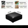 Sofá de cuero negro para sala de estar, adecuado para espacios grandes y pequeños, diseño minimalista moderno, sofá negro de forma rectangular de líneas rectas