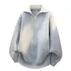 2026 Nuevo Jersey de Punto Cruzado de Invierno para Hombre, Falso Dos Piezas con Cuello de Solapa, Tejido de Punto, Tallas Grandes, Camisa Base Casual de Moda