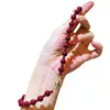Set de Pulsera y Collar Ankela Rojo Perla Shijia de Alta Calidad para Año Nuevo