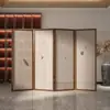 Nova Divisória de Tela Estilo Chinês para Sala de Estar e Quarto, Parede de Entrada de Madeira Maciça para Uso Doméstico, Tela Dobrável Móvel Simples de Lótus