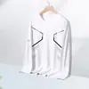 [Destacado] Camiseta Fina de Manga Larga de Otoño para Hombre, Elástica, de Secado Rápido, Corte Holgado, Trendy Casual Cuello Redondo Camiseta Básica