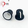 Botão de Plástico Bicolor Corpo Preto Potenciômetro de Fio Branco Tampa de Botão de Plástico 11*15-15 Furo Interno 6 Botão de Plástico