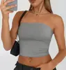 Colete de Tricô Feminino Slim Fit, Top Tubo, Roupa Íntima Feminina, Peça de Sobrepor de Verão, Top Puro Desejo, Colete Tubo