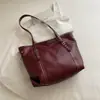 Bolsa de Mão Transfronteiriça Retrô de Grande Capacidade Bolsa de Ombro Bolsa Tote 2026 Inverno Nova Elegante Bolsa de Ombro Único Estilo Preguiçoso Feminina