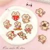 Parche Bordado Termofusible de Animales de Dibujos Animados Pegatinas de Tela Coreanas DIY Souvenir Hecho a Mano Pegatinas de Parche Accesorios Etiquetas de Tela para Planchar