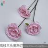 Arreglo floral de una sola rosa grande para salón de banquetes en Austin, flores de seda de alta calidad para fotografía de bodas, flores artificiales