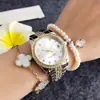 Fabricante de Relojes OEM Suministro Directo de Fábrica Reloj Plateado-Blanco Cielo Estrellado con Bisel de Diamantes con Reloj de Cuarzo Tachonado de Diamantes