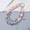 Ins Nuevo Colgante de Llavero con Lentejuelas y Lazo de Perlas para Funda de Teléfono Móvil Accesorios de Correa de Muñeca para Lanyard de Teléfono Móvil