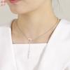 Collar de mujer con colgante de combinación de cilindro de corazón hueco con tendencia de personalidad de estilo frío transfronterizo, collar de acero inoxidable 304
