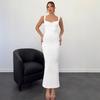 Vestido largo elegante para mujer, sexy, sin espalda, ajustado, con costuras y lazo, novedad de verano de Amazon 2025