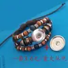 Placa Ligera Grabado Pulsera Tejida de Cuero DIY Base Redonda Pulsera Accesorios para Pulseras Pulsera de Botón