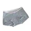 Pantaletas de cuadros florales estilo japonés para mujer con lazo y ribete de encaje, pantaletas de algodón de tiro medio, bragas para mujer al por mayor