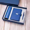Caderno A5 com Logo Personalizável, Capa Dupla para Escritório, Bolso Interno, Bloco de Notas, Copo Térmico, Conjunto de Guarda-chuva