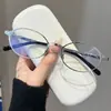 Armazón de Gafas Bloqueadoras de Luz Azul Estilo Nerdy Chic de Alta Gama Old Money, Gafas de Prescripción Artísticas Retro, Adelgazantes y Versátiles, un Imprescindible para un Look Natural