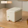 Contenedor de arroz transparente de grado alimenticio para uso doméstico, a prueba de insectos y humedad, caja de almacenamiento de arroz sellada, cubo de arroz de cocina, frasco de almacenamiento de harina